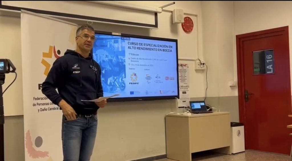 Antonio Ranchal, en el curso de especialización en Boccia.